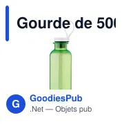 Gourde de 500 ml en rPET et bambou Laia - Miniature 4