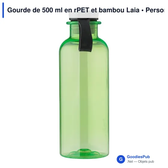Gourde de 500 ml en rPET et bambou Laia - Image 5