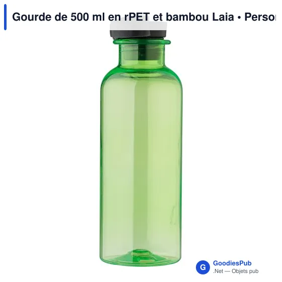 Gourde de 500 ml en rPET et bambou Laia - Image 7