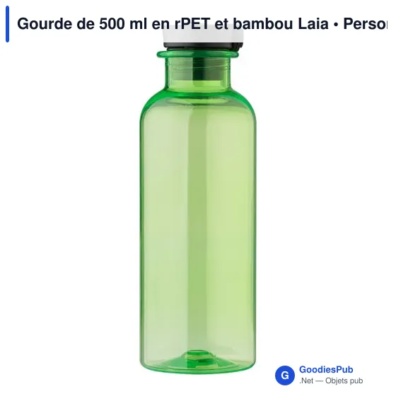 Gourde de 500 ml en rPET et bambou Laia - Image 8