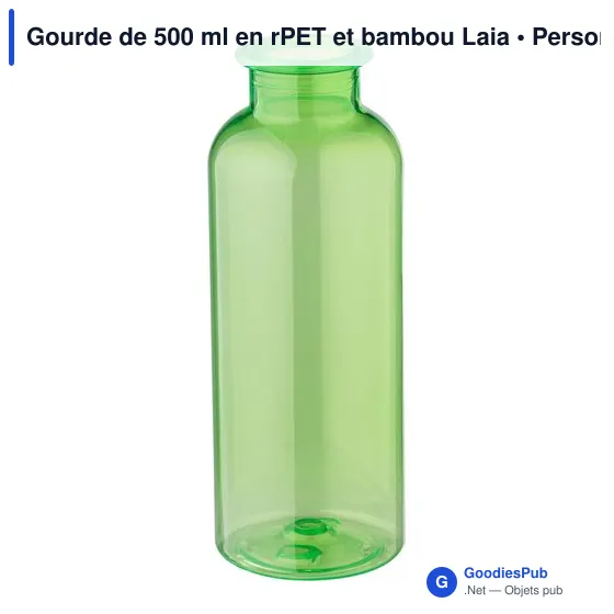 Gourde de 500 ml en rPET et bambou Laia - Image 9