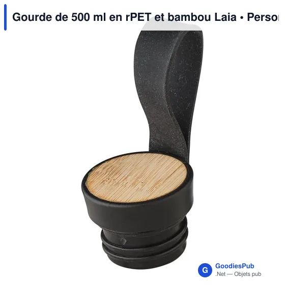 Gourde de 500 ml en rPET et bambou Laia - Image 10