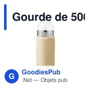 Gourde personnalisable en verre 500 ml avec housse en jute Kaydenceavec logo - Miniature 3