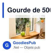 Gourde personnalisable en verre 500 ml avec housse en jute Kaydenceavec logo - Miniature 4