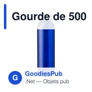 Gourde de 500 ml en verre coloré Maxwell - Miniature 1
