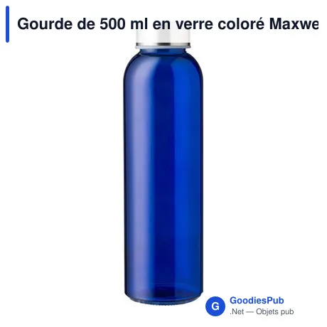 Gourde de 500 ml en verre coloré Maxwell