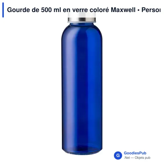 Gourde de 500 ml en verre coloré Maxwell - Image 1
