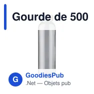 Gourde de 500 ml en verre coloré Maxwell - Miniature 4