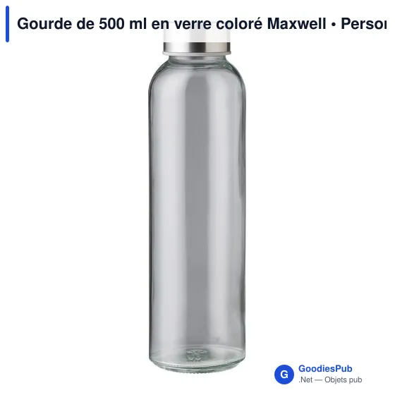 Gourde de 500 ml en verre coloré Maxwell - Image 4