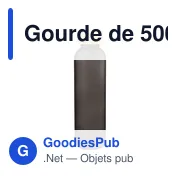 Gourde de 500 ml en verre Levi - Miniature 1