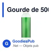 Gourde de 500 ml en verre Levi - Miniature 12