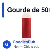 Gourde de 500 ml en verre Levi - Miniature 23