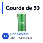 Gourde de 500 ml en verre Levi - Miniature 36