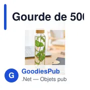 Gourde de 500 ml en verre Levi - Miniature 5