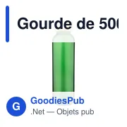 Gourde de 500 ml en verre Levi - Miniature 48