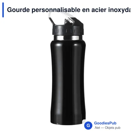 Gourde personnalisable en acier inoxydable 600 ml - Serenaavec logo