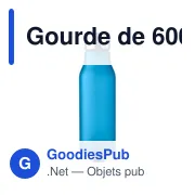 Gourde personnalisable 600 ml en rPET toucher gomme avec logo - Miniature 4