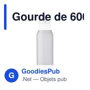 Gourde personnalisable 600 ml en rPET toucher gomme avec logo - Miniature 5