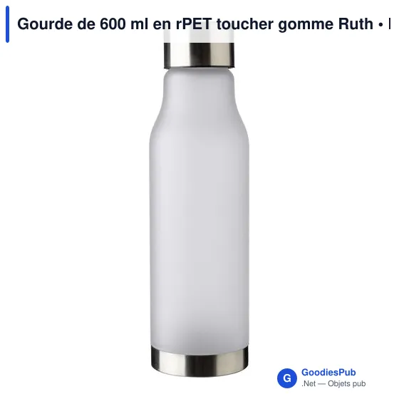 Gourde personnalisable 600 ml en rPET toucher gomme avec logo - Image 5