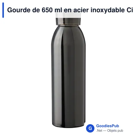 Gourde de 650 ml en acier inoxydable Cindy