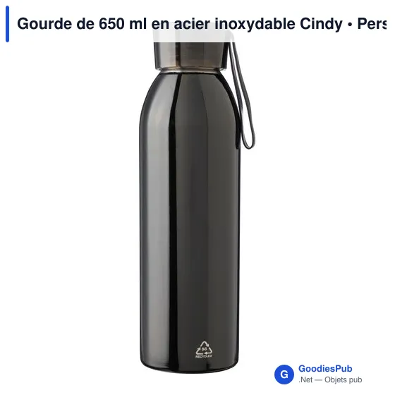 Gourde de 650 ml en acier inoxydable Cindy - Image 2