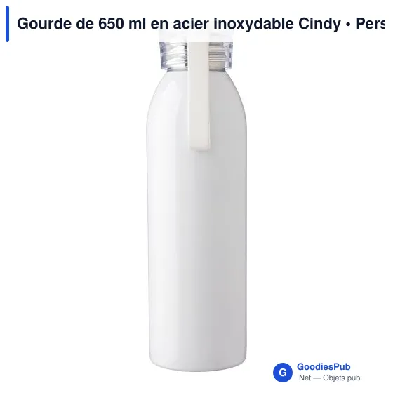 Gourde de 650 ml en acier inoxydable Cindy - Image 12