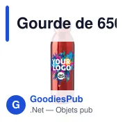 Gourde de 650 ml en acier inoxydable Cindy - Miniature 5