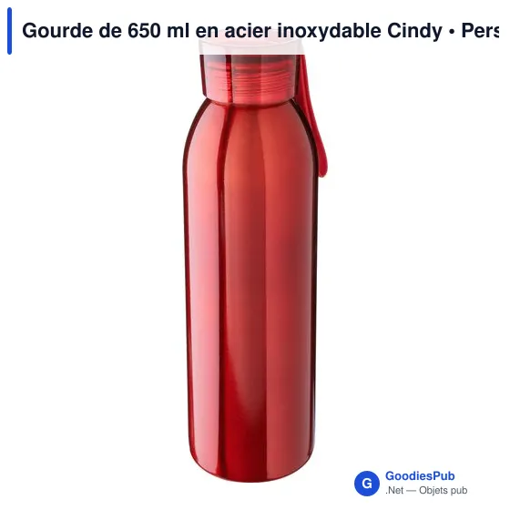 Gourde de 650 ml en acier inoxydable Cindy - Image 6