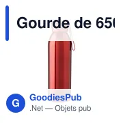 Gourde de 650 ml en acier inoxydable Cindy - Miniature 7