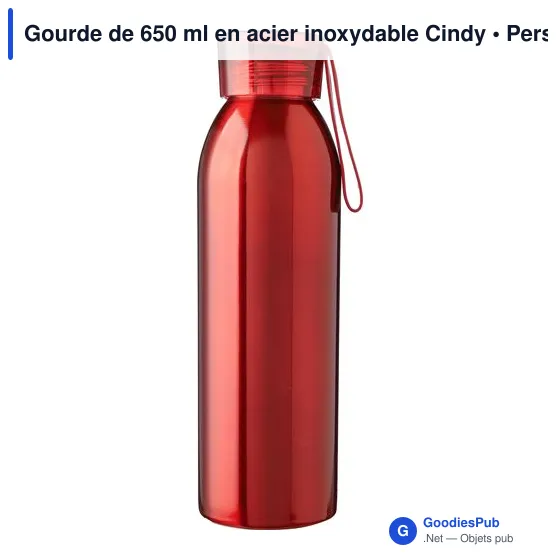 Gourde de 650 ml en acier inoxydable Cindy - Image 7