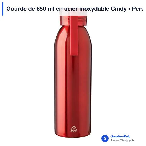 Gourde de 650 ml en acier inoxydable Cindy - Image 8