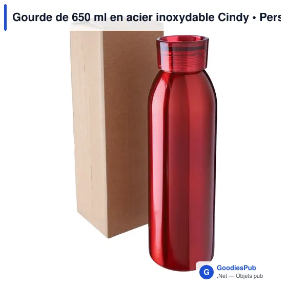 Gourde de 650 ml en acier inoxydable Cindy - Image 9