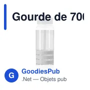 Gourde personnalisable en plastique Tritan 700 ml avec logo - Miniature 1