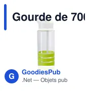 Gourde personnalisable en plastique Tritan 700 ml avec logo - Miniature 7
