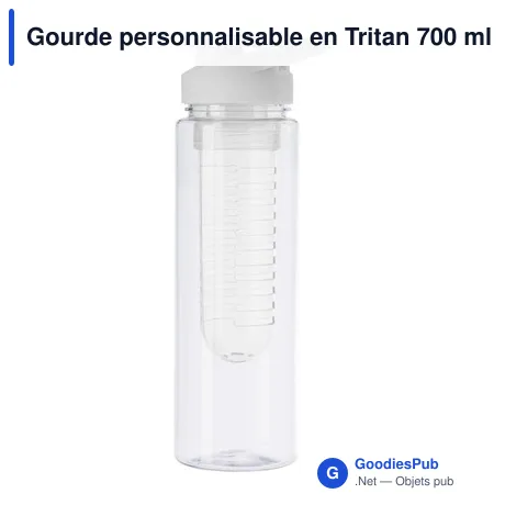 Gourde personnalisable en Tritan 700 ml avec logo - Jillian