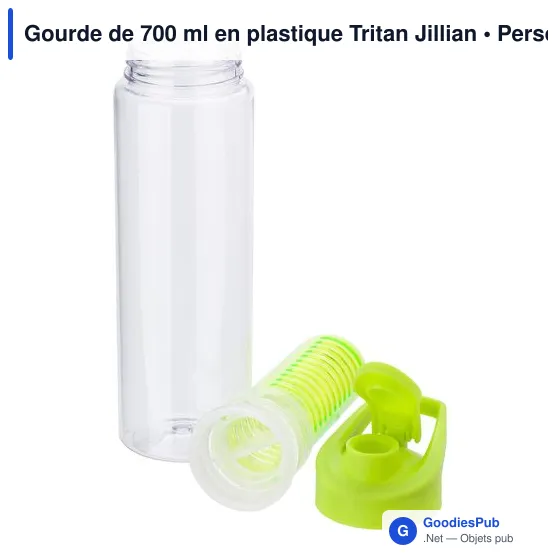 Gourde personnalisable en Tritan 700 ml avec logo - Jillian - Image 6
