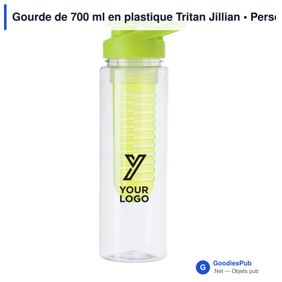 Gourde personnalisable en Tritan 700 ml avec logo - Jillian - Image 7