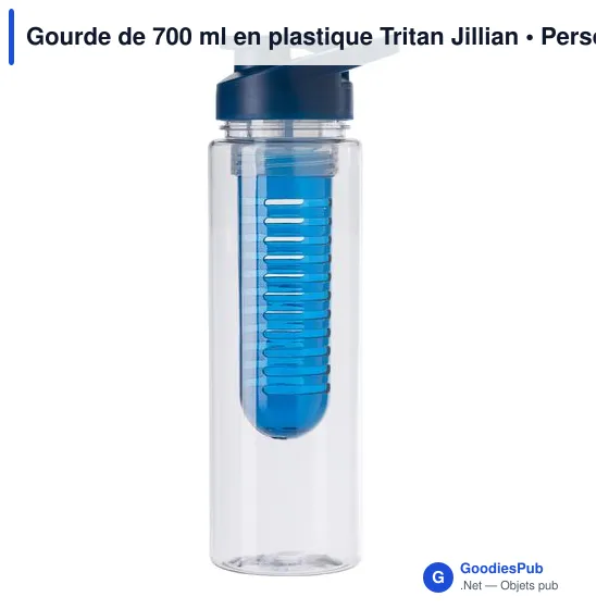 Gourde personnalisable en Tritan 700 ml avec logo - Jillian - Image 8