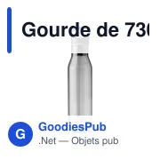 Gourde personnalisable de 730 ml en rPET avec logo - Manfred - Miniature 1