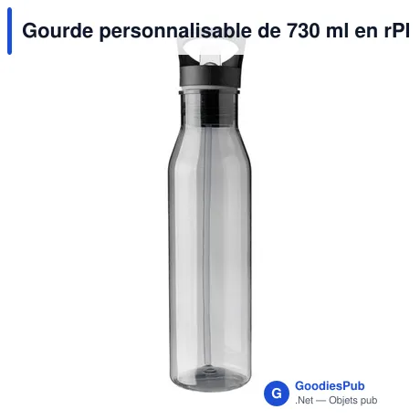 Gourde personnalisable de 730 ml en rPET avec logo - Manfred