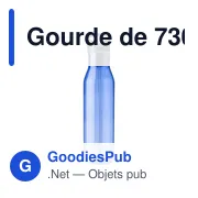 Gourde personnalisable de 730 ml en rPET avec logo - Manfred - Miniature 2