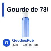 Gourde personnalisable de 730 ml en rPET avec logo - Manfred - Miniature 3