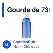 Gourde personnalisable de 730 ml en rPET avec logo - Manfred - Miniature 5