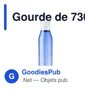 Gourde personnalisable de 730 ml en rPET avec logo - Manfred - Miniature 6
