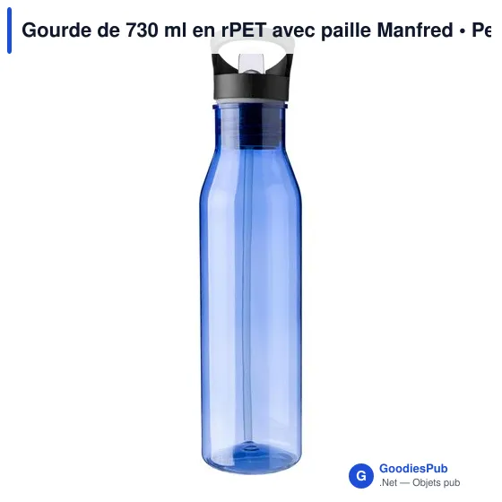 Gourde personnalisable de 730 ml en rPET avec logo - Manfred - Image 6
