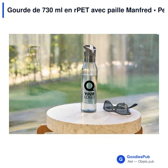 Gourde personnalisable de 730 ml en rPET avec logo - Manfred - Image 7