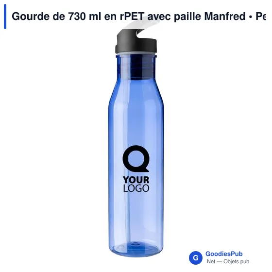 Gourde personnalisable de 730 ml en rPET avec logo - Manfred - Image 8