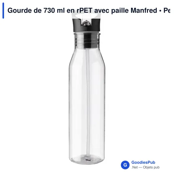 Gourde personnalisable de 730 ml en rPET avec logo - Manfred - Image 9