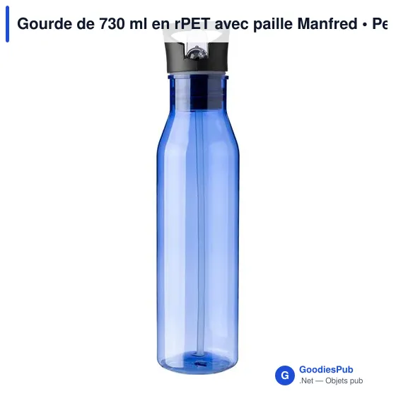 Gourde personnalisable de 730 ml en rPET avec logo - Manfred - Image 10