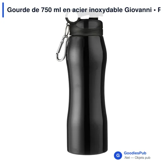 Gourde de 750 ml en acier inoxydable Giovanni - Image 1